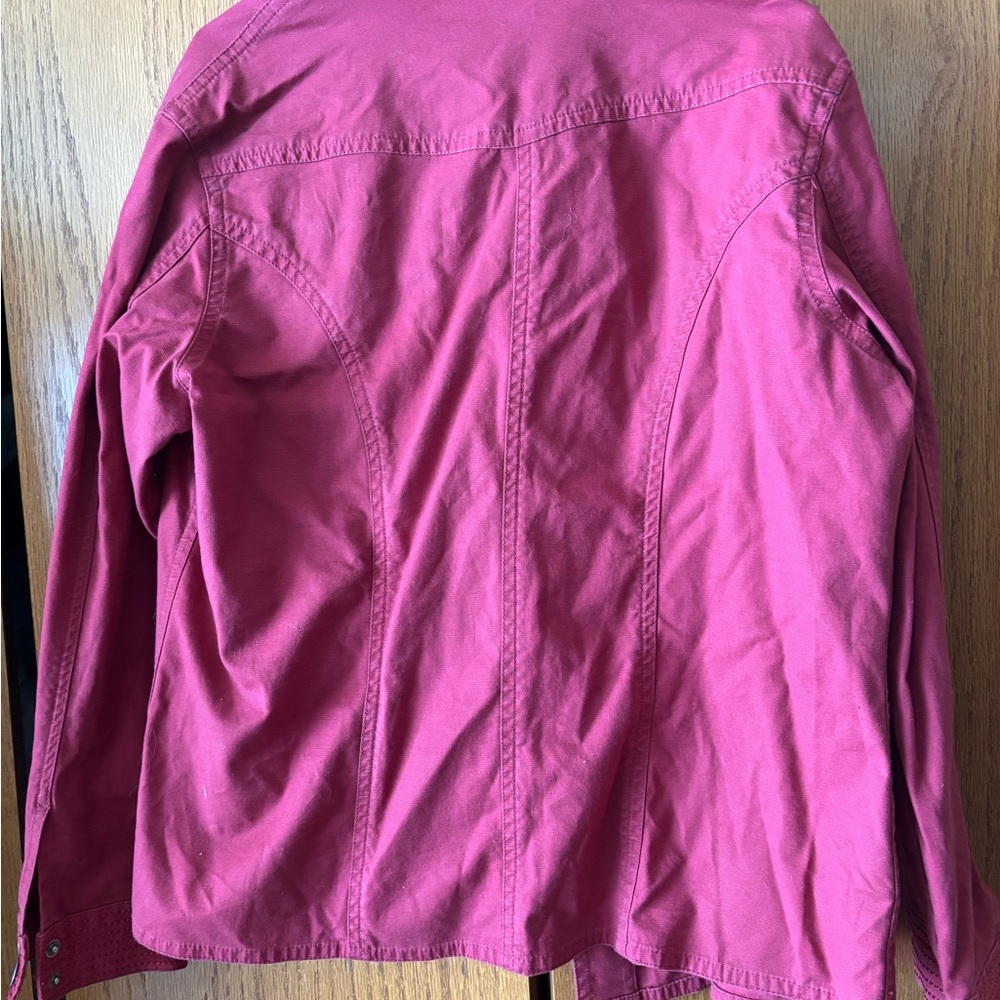 Chico's Red Jean Jacket - Picture 5 of 5